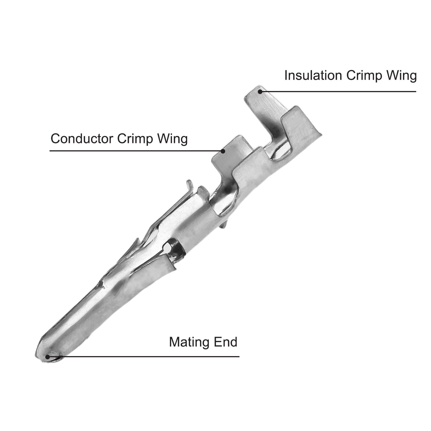 JRready ST6578 JRN003 .062" Molex Compatible Terminal Kit, Crimp Terminals Auto Electrical Wire Connectors, Pin JRN003-TBM/ Socket JRN003-TBF Terminals for 18-24 AWG Wire Size (100 Sets)