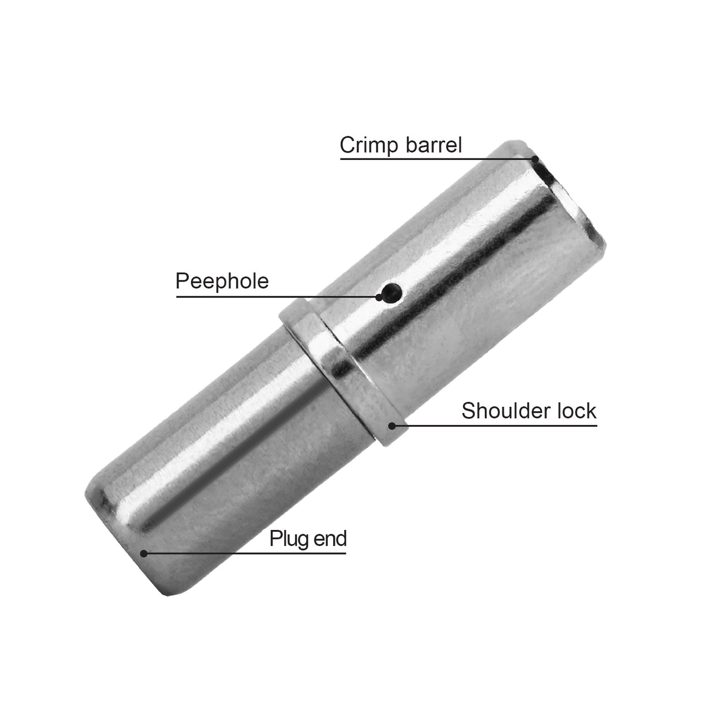 JRready ST6566 8# Contact Terminal Kit for Deutsch DTHD HDP20 HD30 DRB Series Connectors, 0462-203-08141 & 0460-204-08141, 10-8 AWG Nickel-Plated, 60A Heavy Equipment & Marine Wiring