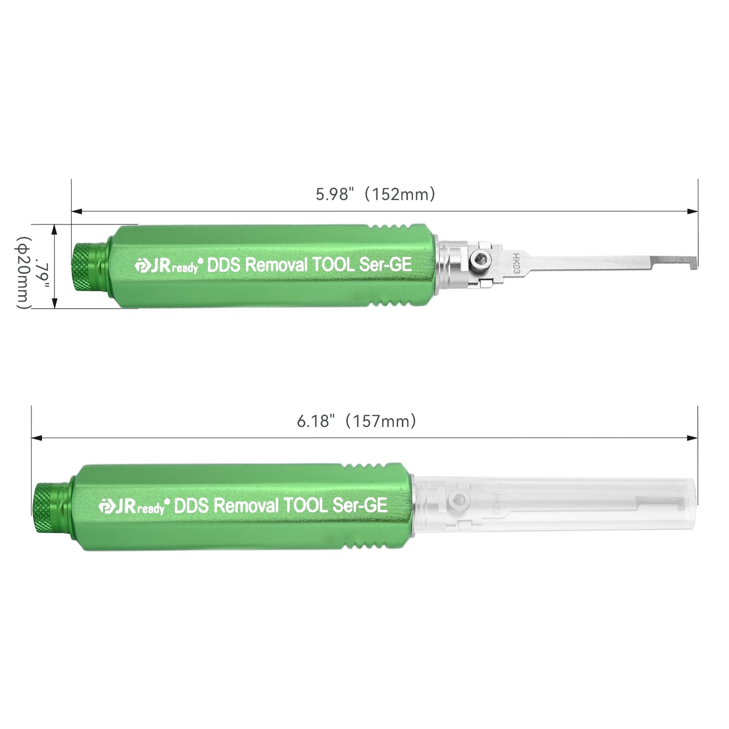 JRready JRDDS-HK03-01/ JRDDS-HK03-07 Strumento di estrazione del terminale a gancio per l'estrazione dei blocchi a cuneo dei connettori della serie Deutsch DT 