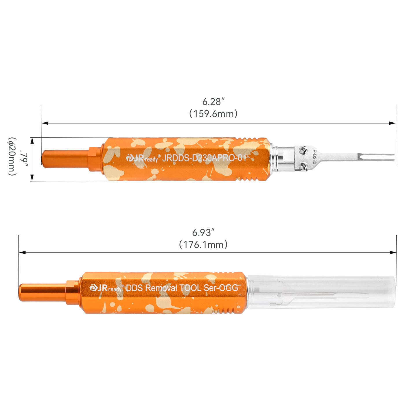 JRready JRDDS-D230APRO-01/D230BPRO-01/D230CPRO-01 Dual-Pin Terminal Removal Tool for DJ 1.8mm 2.2mm 2.8mm Series & TE Micro Timer I II III TAB 1.6 Connectors, Automotive Harness Assembly & Body Control Wiring