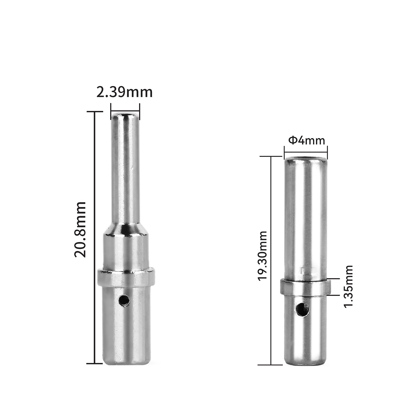 JRready 4-Pin Deutsch DTP Connector Kit with #12 Solid Contacts, 12-14 AWG (25A) - Waterproof Marine, Truck, Agricultural & Alternative Energy