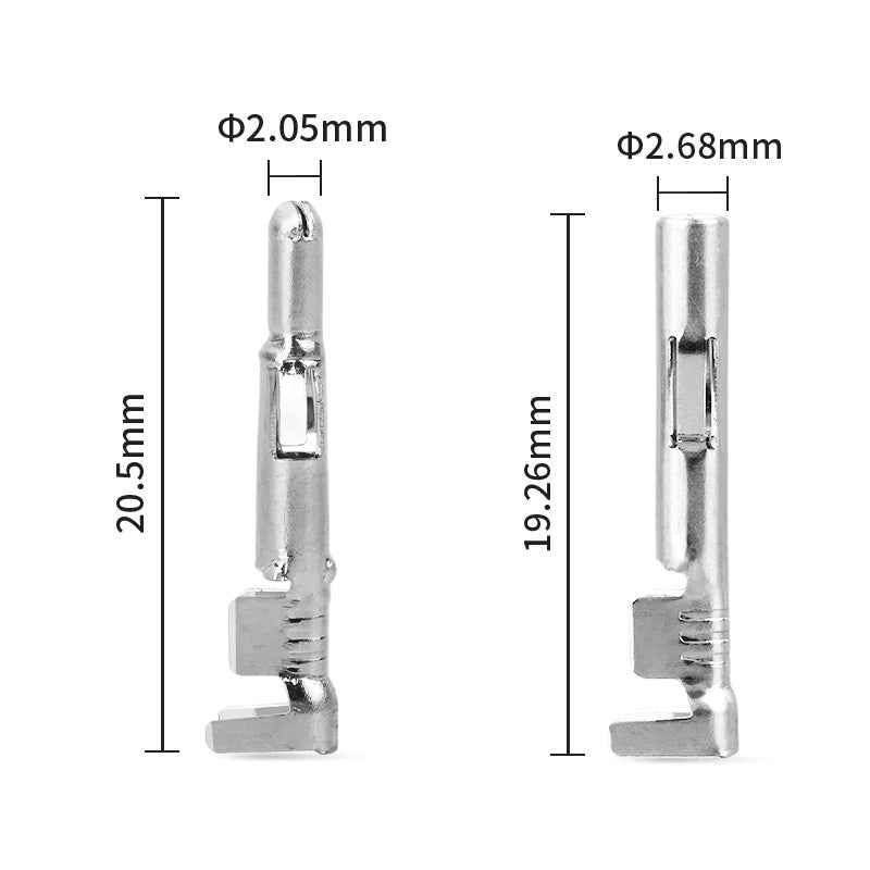 JRready MOLEX Connector JRN001 12 Pin (20Matched Sets), 2.13mm Diameter Sockets 14-20 AWG, Compatible with Molex MLX Power Connector, 6.35mm Pitch, Free Hanging(20 sets）