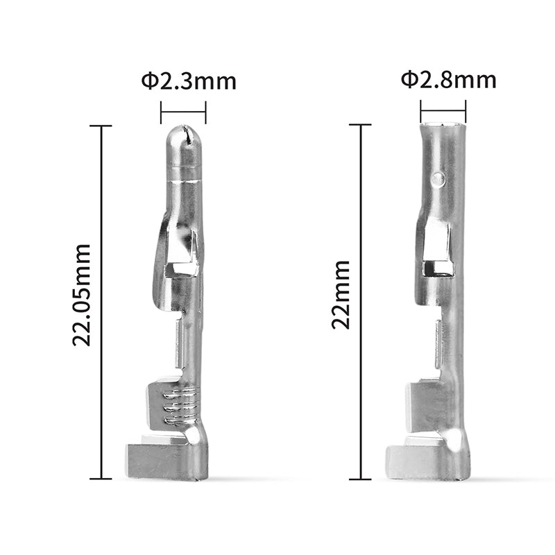 JRready JRN002 4 Pin Standard.093 Pin and Socket Connectors 4 Circuits (20 Matched Sets), 14-20 AWG, Compatible with Molex Standard.093 Male& Female Connector, 5.03 mm Pitch, Free Hanging