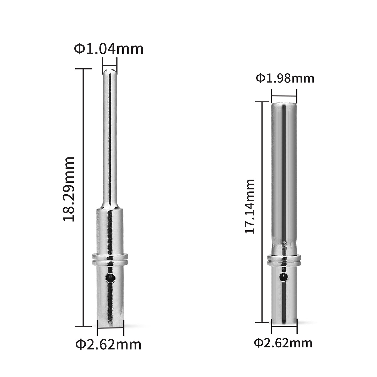 JRready DTM Series 2-Pin Connector Kit, 12 Sets with Wedge Locks & 20# Machined Solid Pin/Socket, 20-22AWG, Heavy-Duty for Truck Marine Agricultural