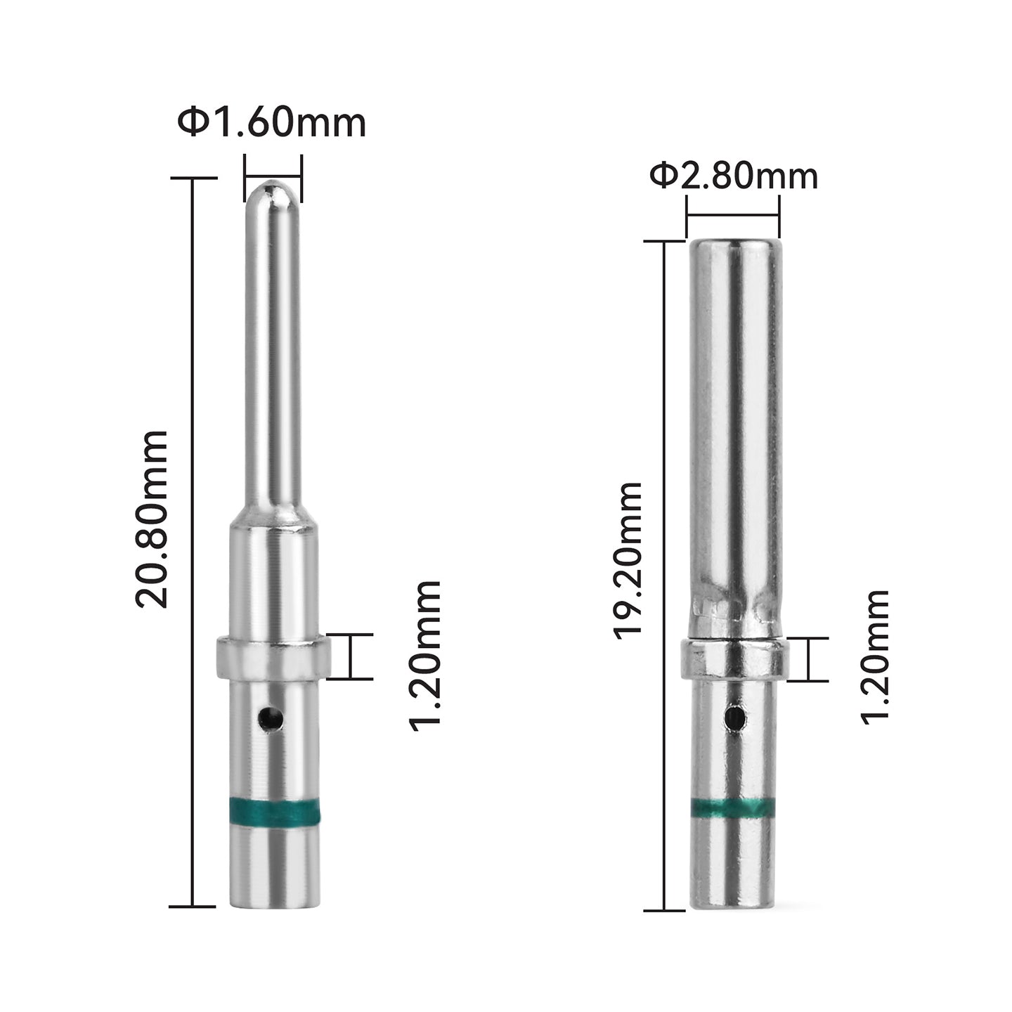 JRready 2-12 Pin Deutsch DT Connector Kit with #16 Solid Contacts, 14-20 AWG - Heavy-Duty Waterproof Marine & Transportation