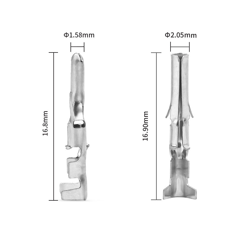 JRready JRN003 6 Pin 20Pairs Molex Connector .062" Pins and Sockets 1.57mm Diameter 18-24AWG Crimp Terminals Standard Molex .062“ 03061062 and 03062061 3.68mm Pitch 6Pin Connectors（20 sets）