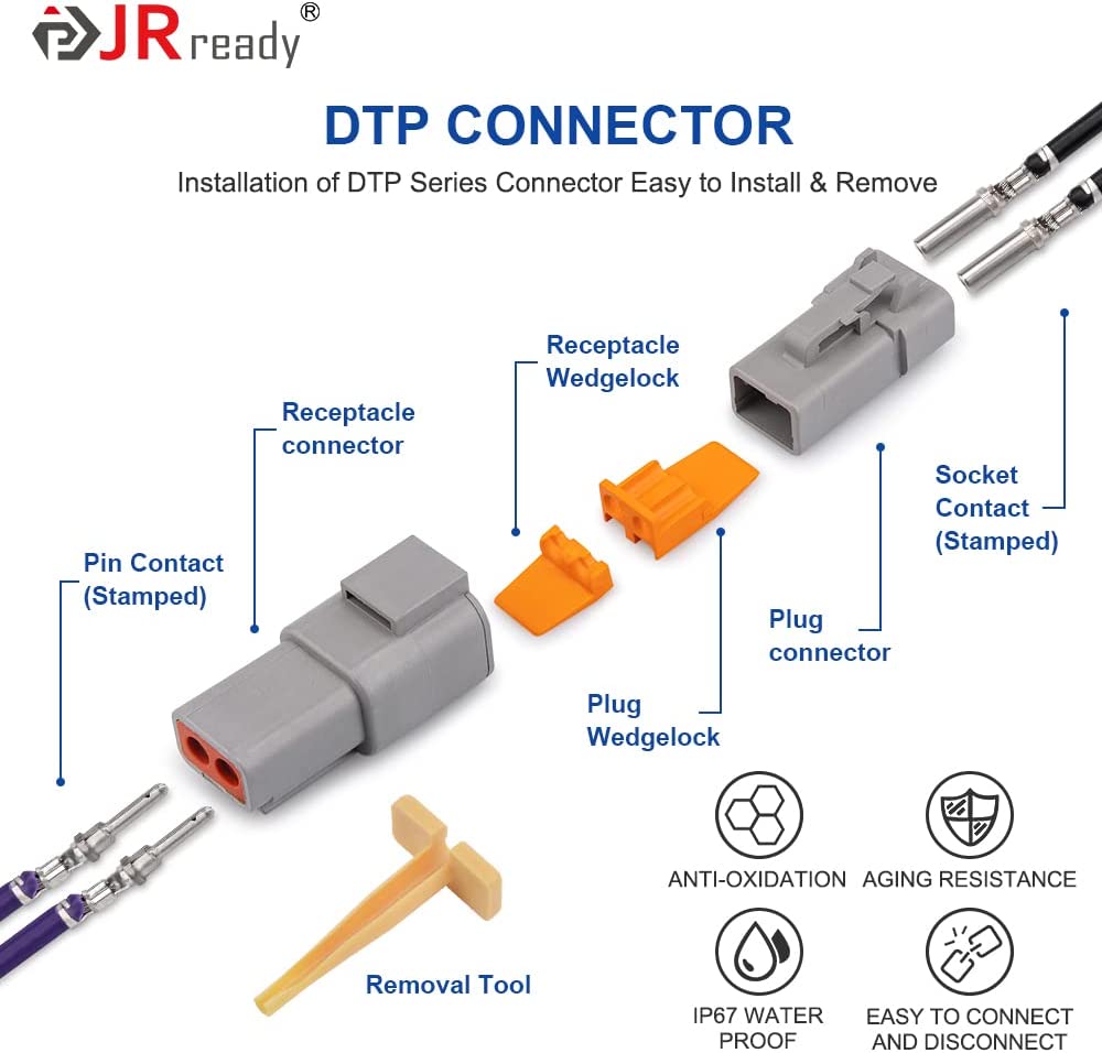 JRready 60 Pairs Stamped Formed Contacts: ST6254-060 DTP 12# Contacts / ST6255-060  DTP 16# Contacts  / ST6356-060 DTM 20# Contacts