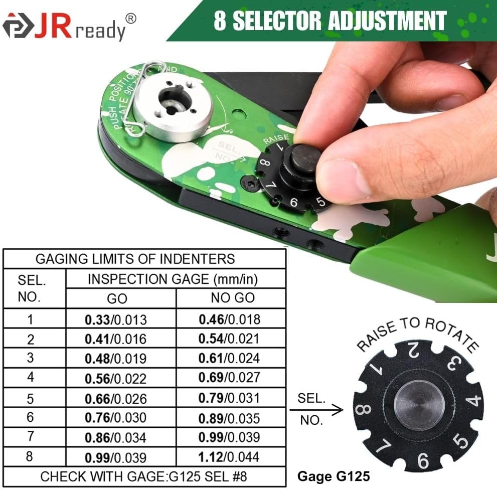 JRready NEW-AS2G Green Version Colorful Appearance Small Size Crimp Tool 20-32 AW
