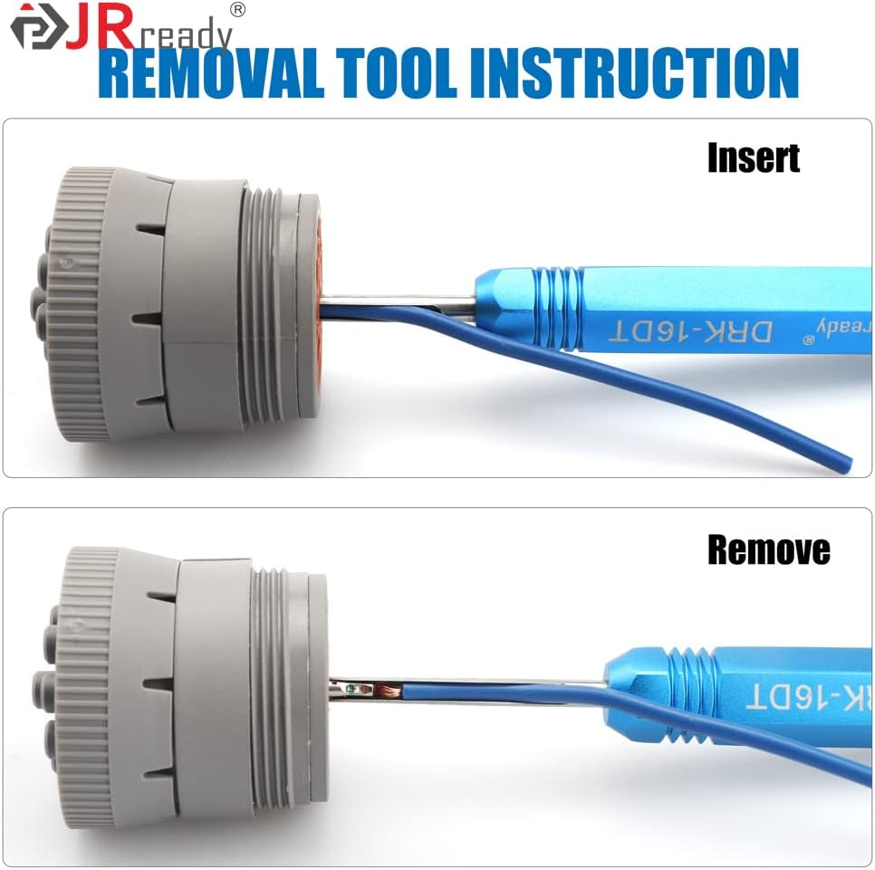 JRready ST5231 DEUTSCH Removal Tool Kit: DRK-12DTP + DRK-16DT + DRK-20DTM + DRK-RT1B Extraction Tools