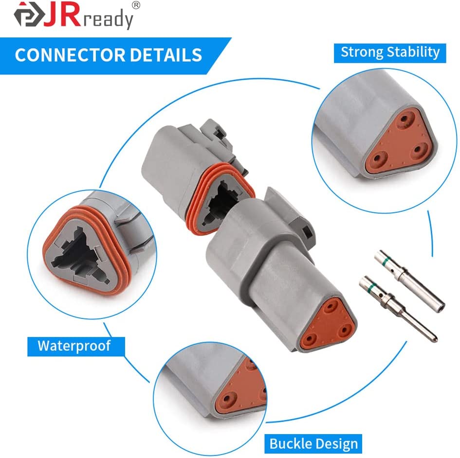 JRready DT 2 / 3 / 4 / 6 / 8 / 12 Pin Connectors & Solid Contacts 2 Pairs: ST6112-0202 /ST6113-0302 / ST6114-0402 / ST6115-0602 / ST6116-0802 / ST6117-1202