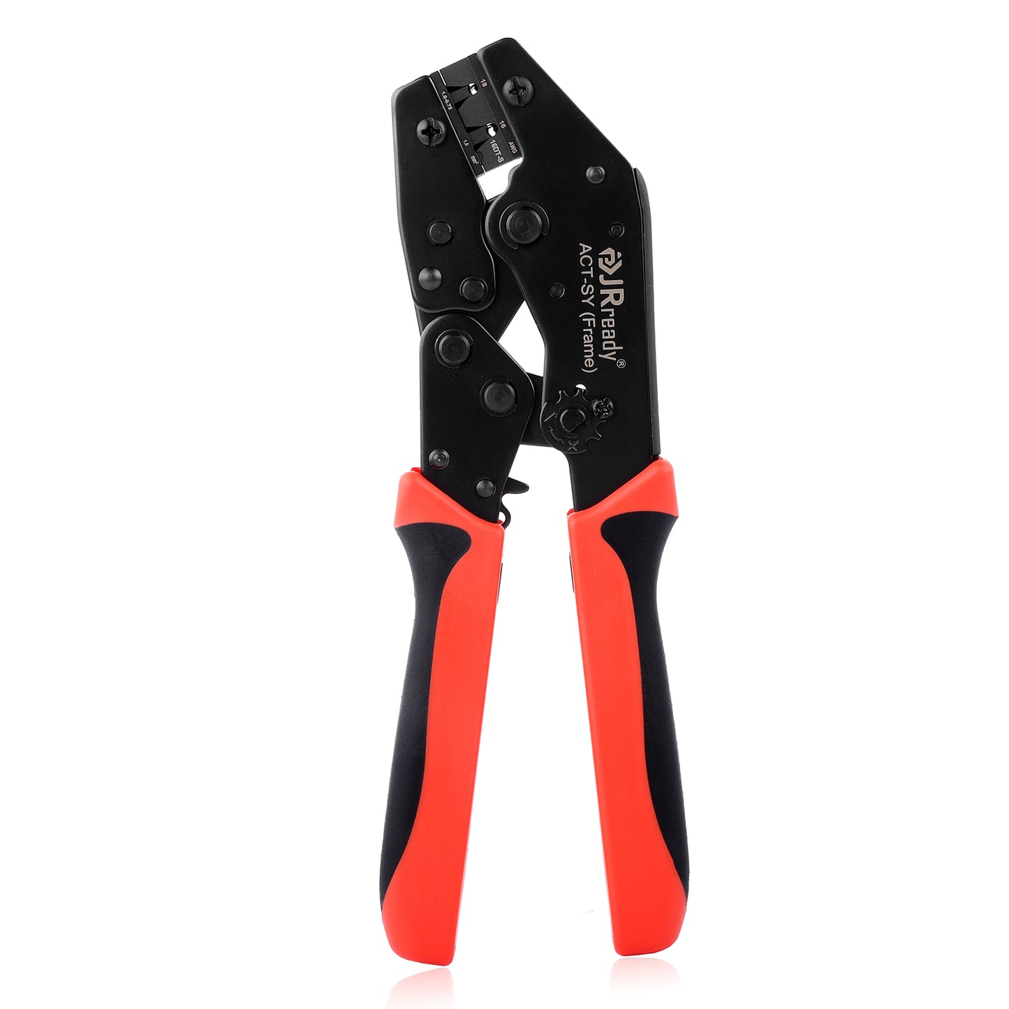 JRready ACT-SY-16DT-S Crimp Tool for Deutsch DT Series 16# Stamped and Formed Contacts, 14-20 AWG Heavy-Duty Construction Reliable Electrical Connectivity Ratchet Crimper