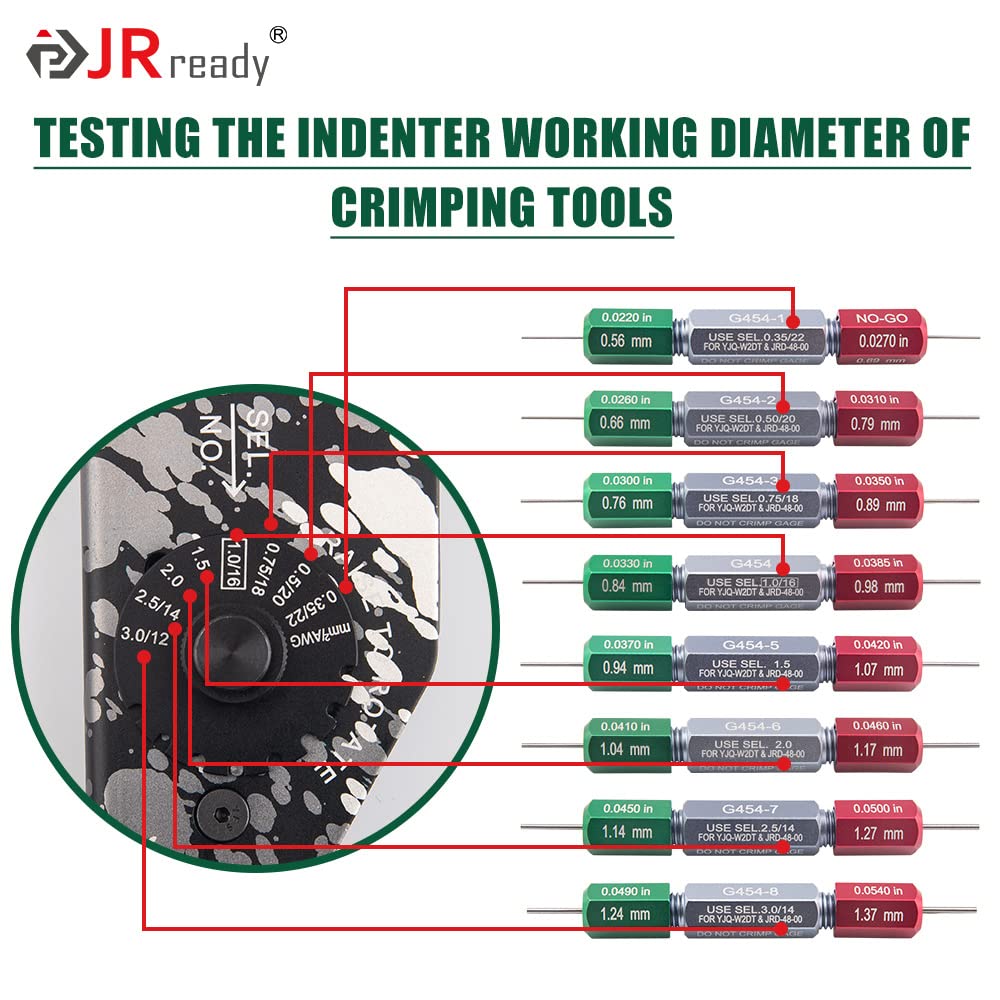 JRready ST5160 Go-NoGo Gage Kit for JRready JRD-HDT-48 / Deutsch HDT-48-00 Crimp Tool