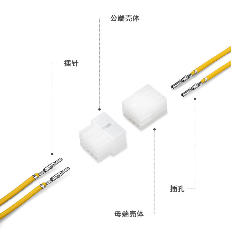 JRready JRN003 12 Pin 062 Molex Connector Kit Connectors Housing Plug 3.68mm Pitch Male Female Crimp Terminals 18-24AWG Pins and Sockets Standard .062" 03061122 and 03062122 Housing（20 sets）