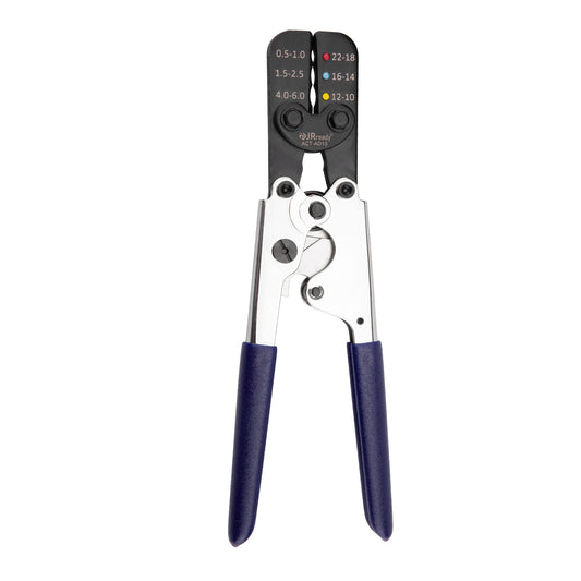 JRready ACT-AD10 Ratcheting Wire Crimper for Heat Shrink connectors, Insulated Terminals and Butt splices in Wire 22-18, 16-14, 12-10AWG