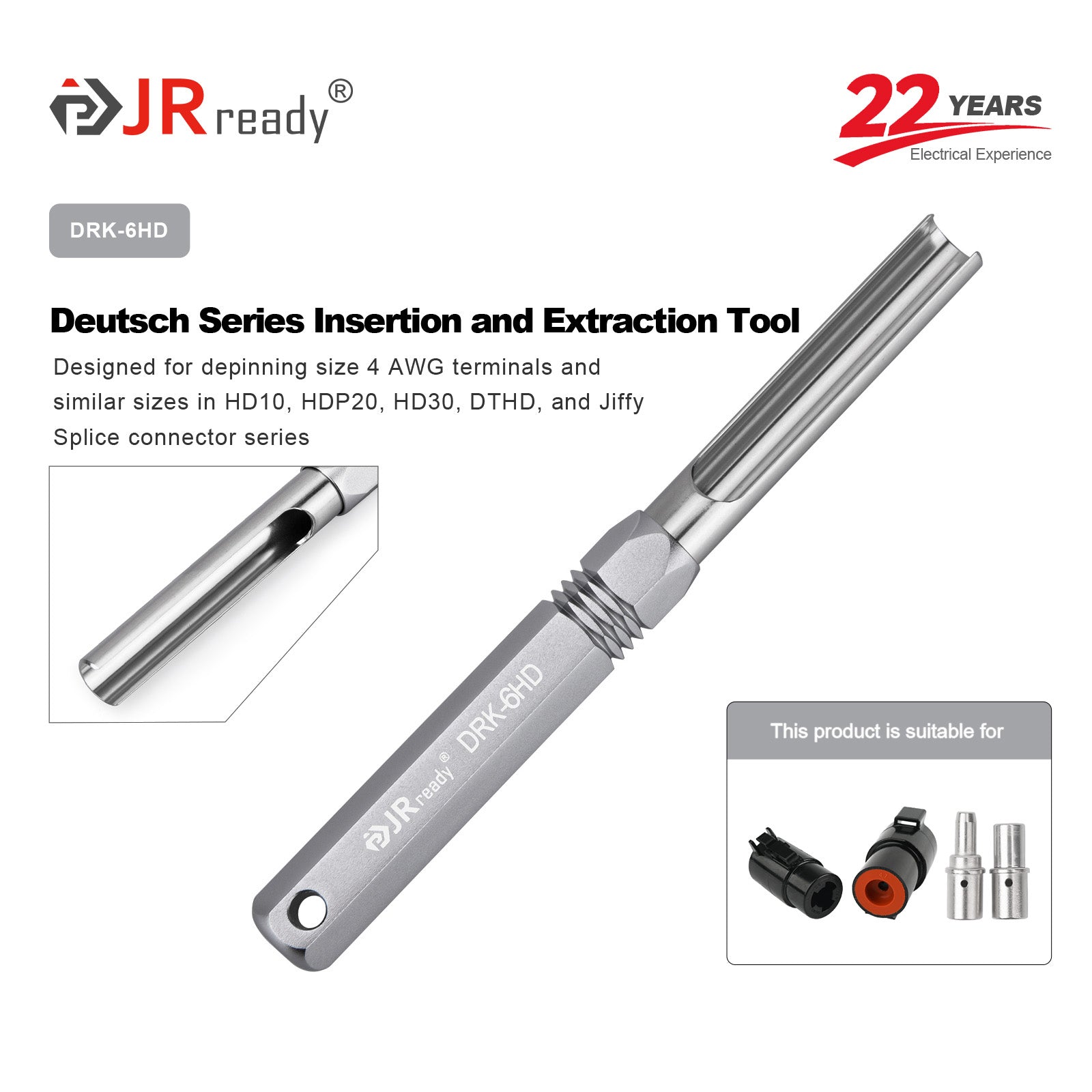 Deutsch 0411-337-0605 Removal Tool for Heavy Duty 4# Contact