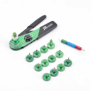 JRready ST1049: YJQ-W7A(M22520/7-01) Crimper+13 86 Series Positioners+G145 Gage(M22520/3-3) Maintenance Kit For Electrical Connectors and Wiring Systems