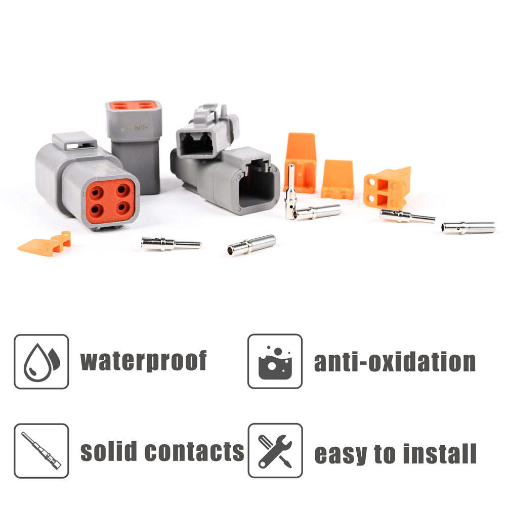 JRready ST6374-0202 DTP 2 Pin Connectors 2 Pairs & Solid Contacts / ST6374-0402 DTP 4 Pin Connectors 2 Pairs & Solid Contacts