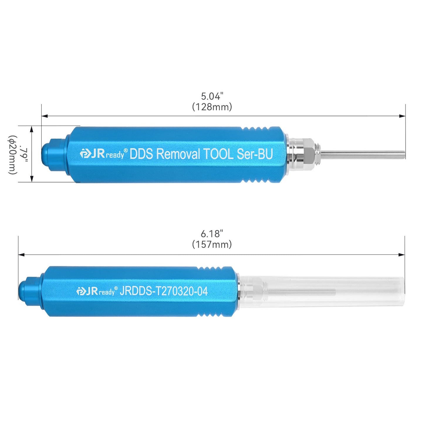 Strumento di estrazione per terminali tubolari JRready JRDDS-T270320-01/ JRDDS-T270320-04 per connettori Amphenol serie RT360 (terminali da 16#) e serie SOURIAU TRIM TRIO (terminali da 16#) 