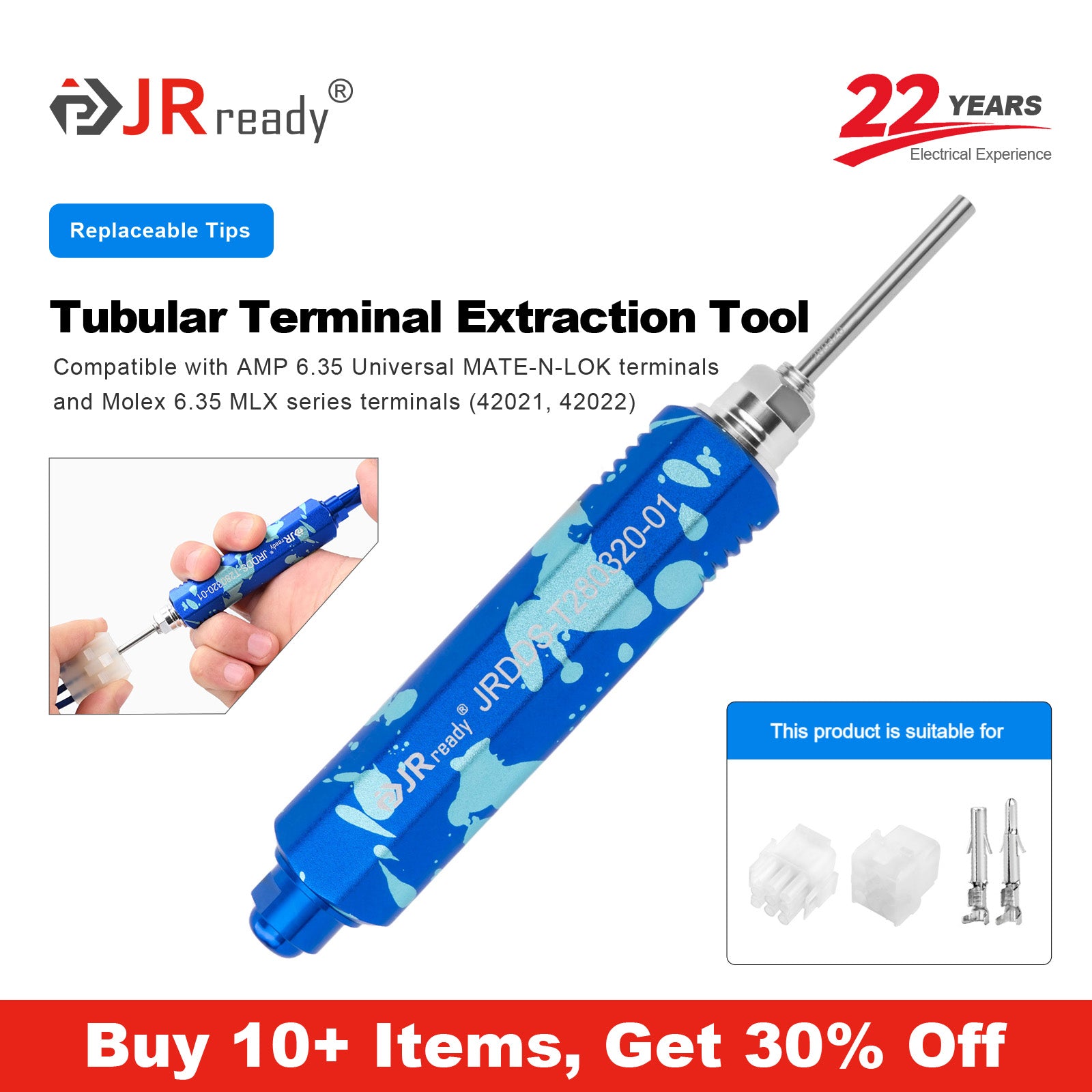 AMP Molex 6.35mm Contact Extraction Tool within Power Supply Repair