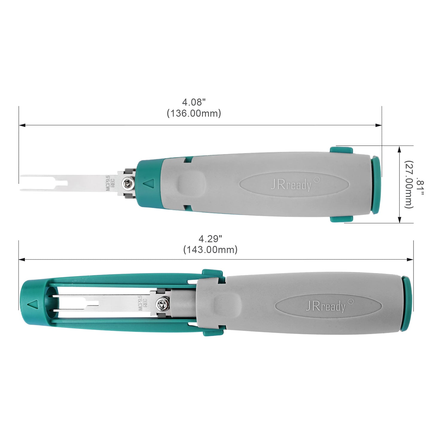 JRready JRconDRK-MCP9.5REC Terminal Extraction Tool for AMP MCP 9.5 series female automotive connectors