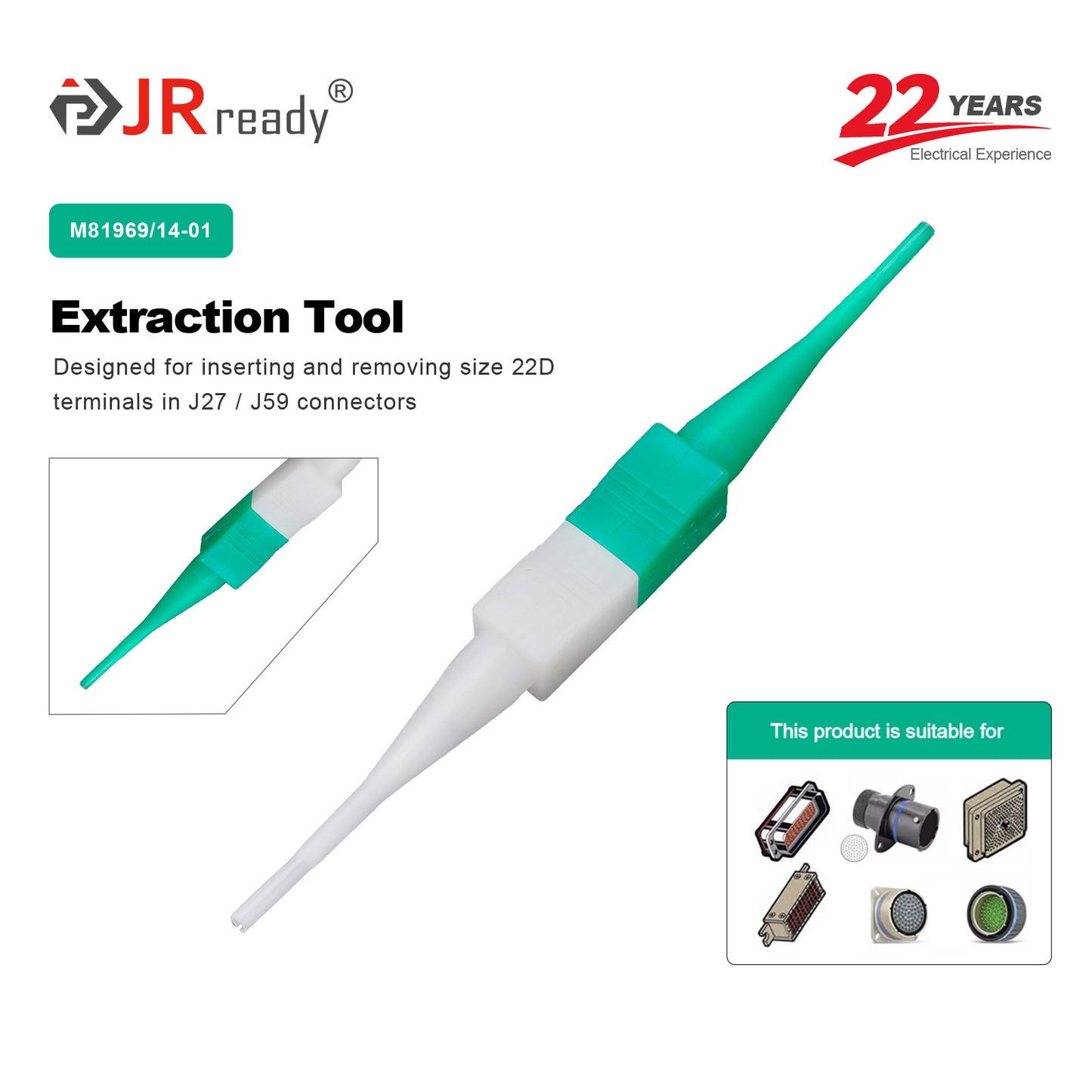JRready M81969/14-01 22#B Extraction Tool