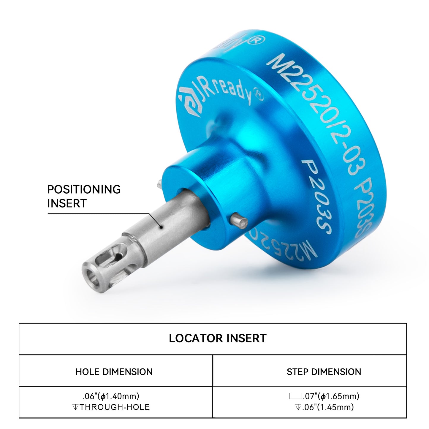 JRready K60S / P203S (M22520/2-03) Positioner Use With NEW-AS2 YJQ-W1A M22520/2-01 Crimp Tool