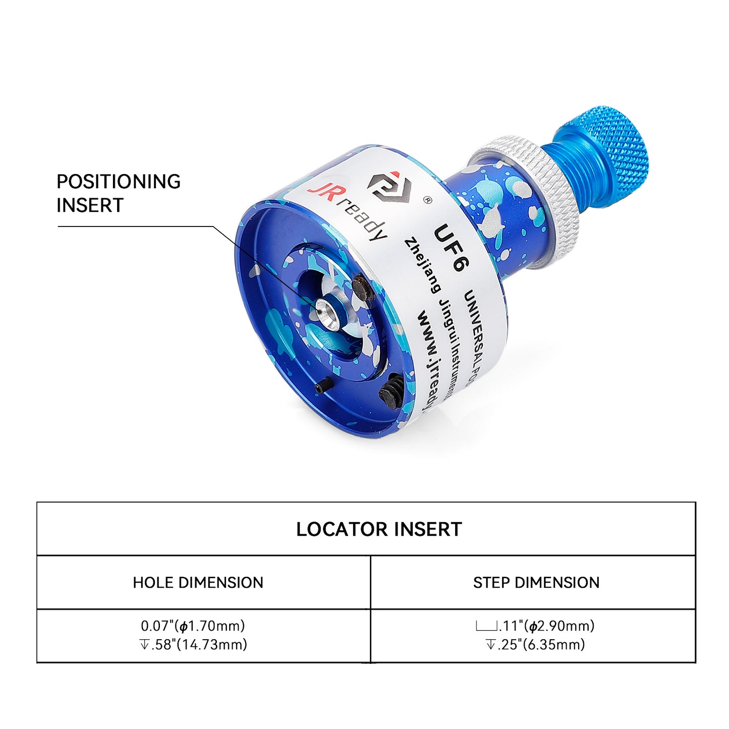 JRready UF6-UF2-5 (M22520/1-05) Universal Positioner for M22520 1 01 Crimp Tool for Barrel Contacts