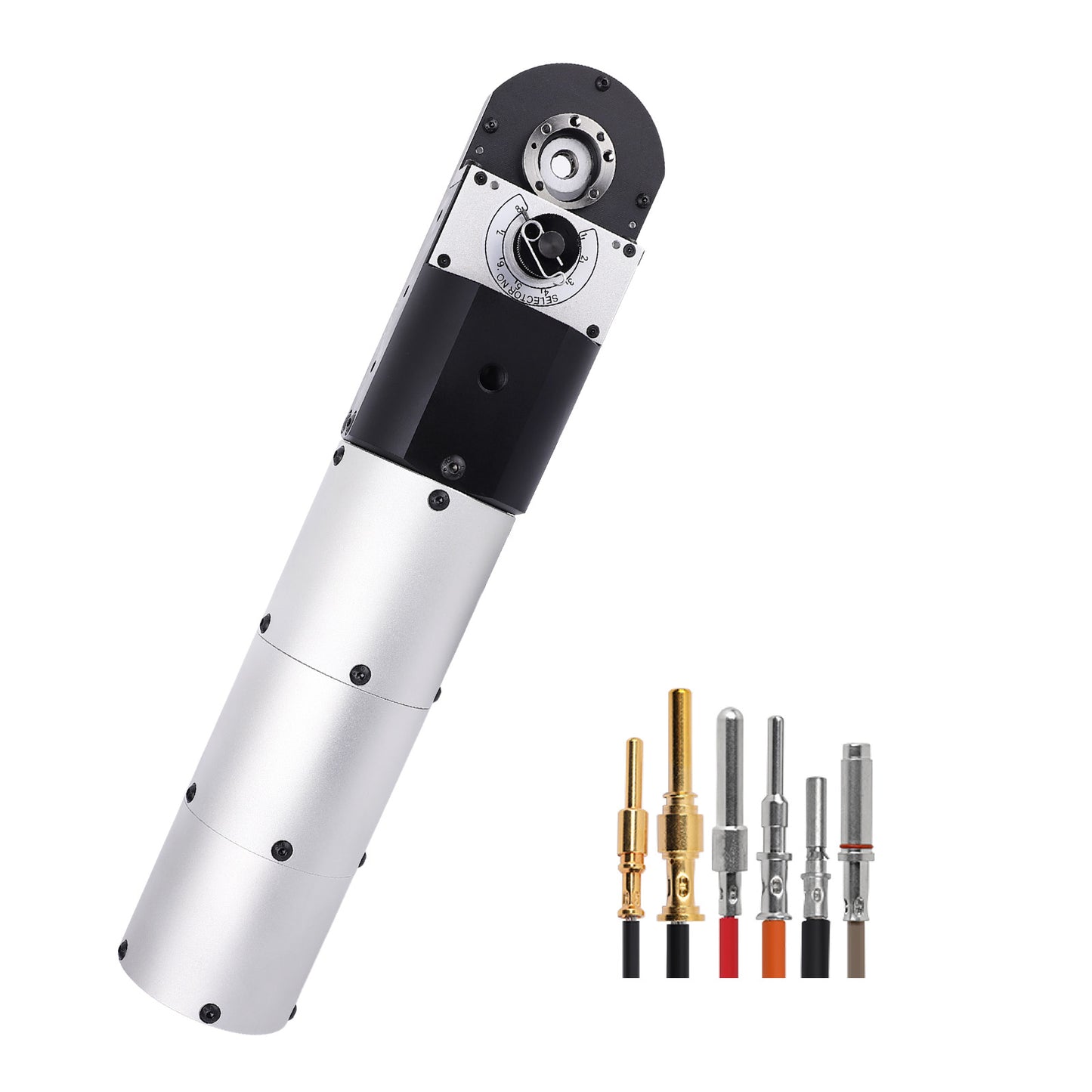 JRready ST4031 Pneumatic Crimp Tool Kit: YJQ-W4Q WA27-300BT-EP Pneumatic Mid-Current Range Crimp Tool & UF4-C001 Adjustable Positioner 6-14AWG (13.3-2.075mm²)