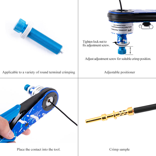 JRready ST2144 CRIMP TOOL KIT: NEW-AS1 CRIMP TOOL(M22520/1-01 Equivalent)+UF6-UF2-5 POSITIONER(UH2-5 M22520/1-05 Equivalent) 12-26 AWG
