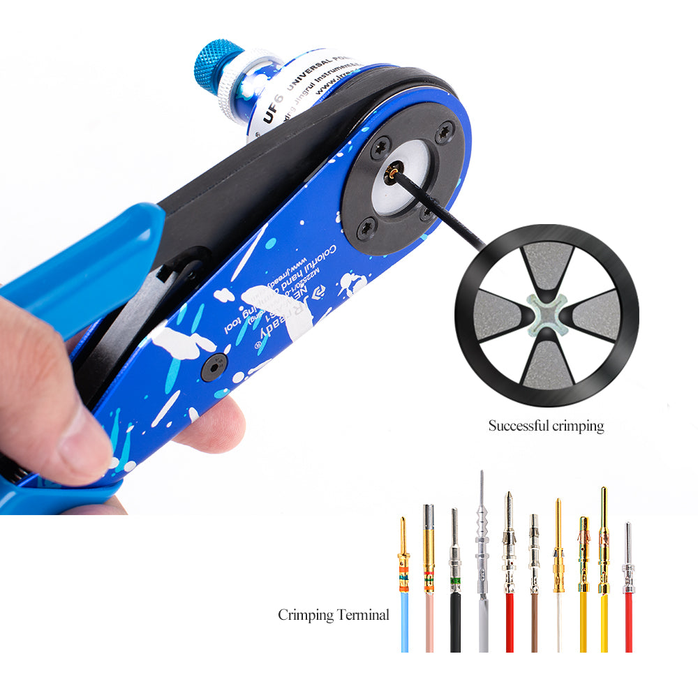 JRready ST2144 CRIMP TOOL KIT: NEW-AS1 CRIMP TOOL(M22520/1-01 Equivalent)+UF6-UF2-5 POSITIONER(M22520/1-05 Equivalent) 12-26 AWG