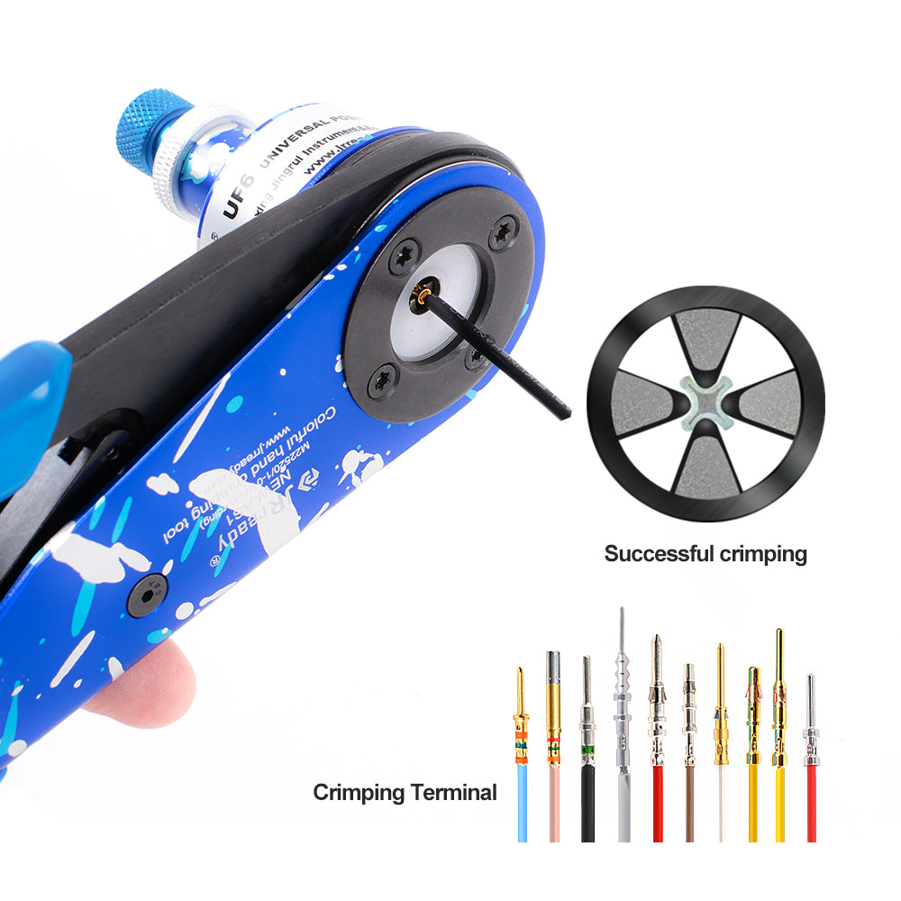 JRready NEW-AS1(Small Size M22520/1-01) Camouflage Blue Indent Crimp Tool 12-26AWG