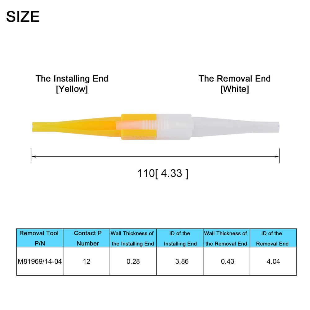 JRready 100 PCS INSERTION & EXTRACTION TOOL KIT: M81969/14-01*25 & M81969/14-03*25 & M81969/14-04*25 & M81969/14-10*25