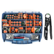 JRready ST6308 417PCS DT 2-12 Pin Connector Kit with 16# Solid Terminals & DT2 Crimper (Deutsch Crimper HDT-48-00) 12-22AWG & Removal Tool DRK-RT1