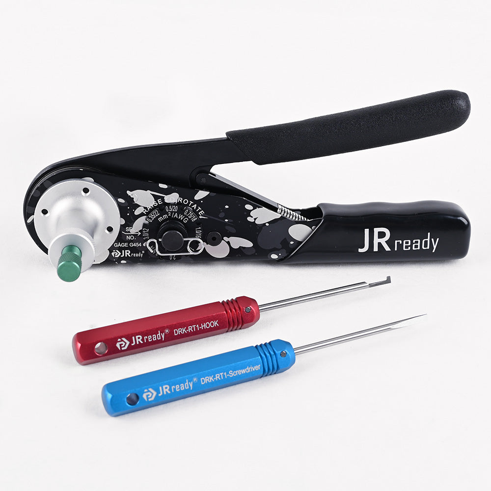 JRready JST2109-DT1 Tool Kit:  NEW-DT1 Crimp Tool (HDT-48-00 Equivalent)+DRK-RT1-Hook+DRK-RT1-Screwdriver for in Automotive Motorcycles Trucks Repairing Maintenance