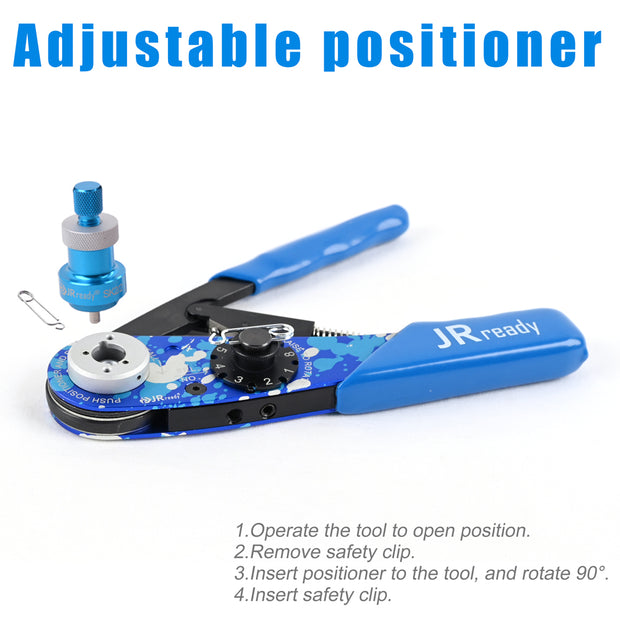 JRready ST2137 TOOL KIT: NEW-AS2 Colorful Appearance Small Size Wire Crimper (M22520/2-01 Equivalent)20-32 AWG with SK2/2 Positioner