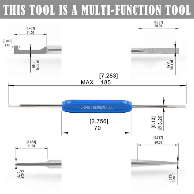 JRready ST5210 KIT: DRK-RT1  & DRK-RT1 Hook & Screwdriver (DT-RT1) Extraction Tool For DT DTM DTP Connectors or For Disassembly & Home Maintenance