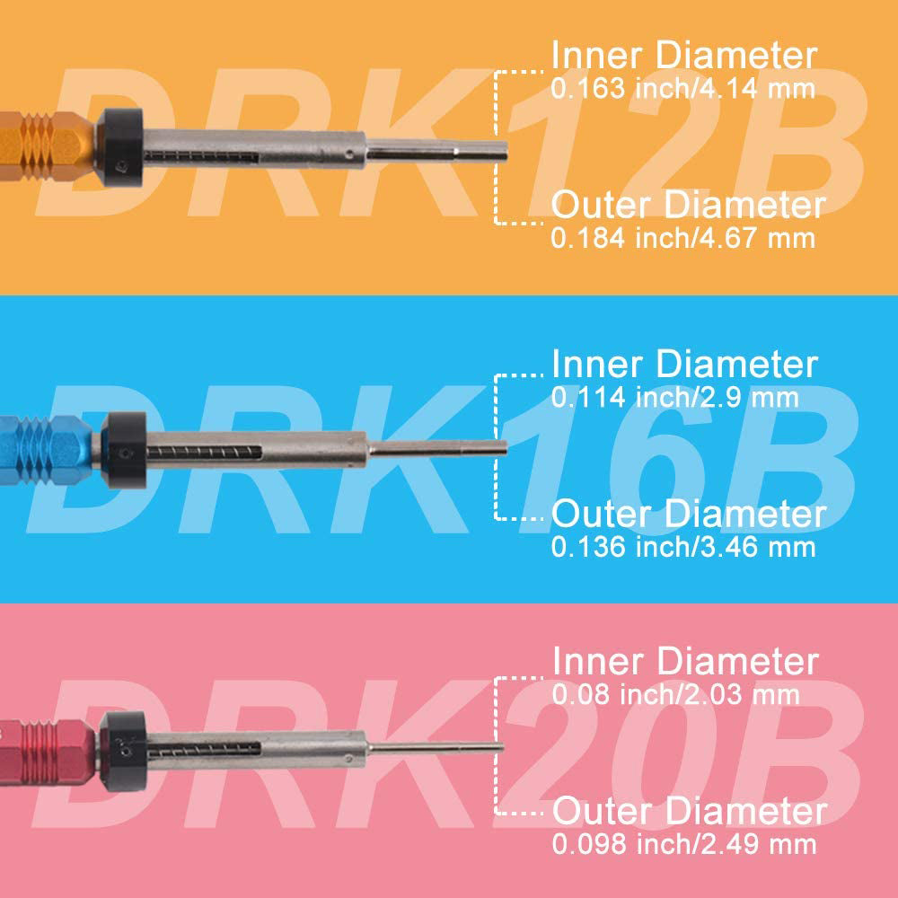 JRready DRK12B M81969 19-02/ DRK16B M81969 19-01/ DRK20B M81969 17-03 Removal Tools Designing Refers to M81969 Applied to Remove Contacts