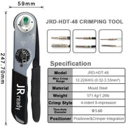 JRready JRD-HDT-48 HDT-48-00 Crimp Tool, Send one set of ST6134 DT 2-12 PIN Connectors / ST6141 DTM 2-12 PIN Connectors / ST6139 DTP 2,4 PIN Connectors(Choose one Set)