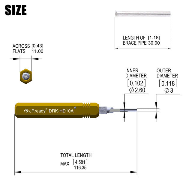JRready DRK-HD10A Harting/TE Heavy duty HAN D 10A Solid Contacts Removal Tool (ST5217)