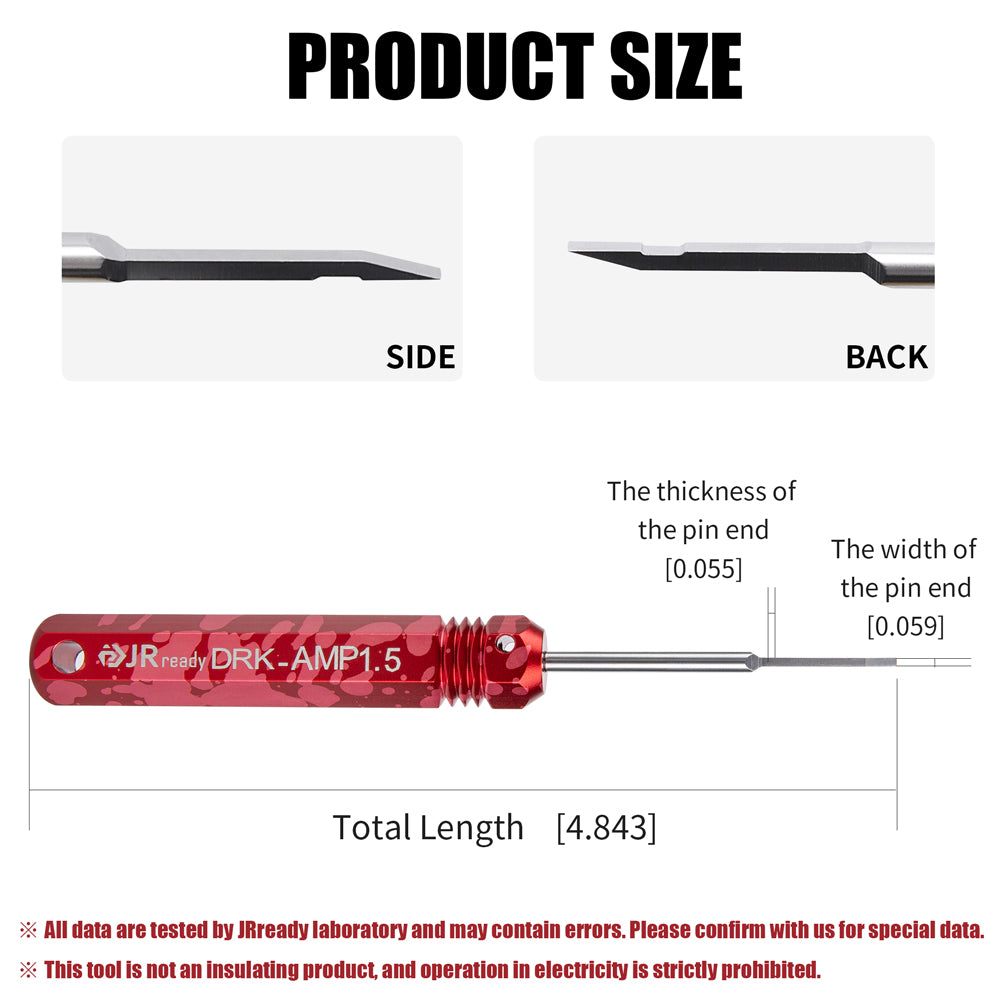 JRready ST5226 Kit: DRK-AMP1.5 (9-1579007-1) & DRK-785084 Automotive Car Connector Removal Tool Extraction Tool for TE Connectivity AMP Superseal 1.5 Series Contacts AMP Superseal 1.5mm Series, Multilock .070, 968880, 968849, 144431-1, -3 Contacts