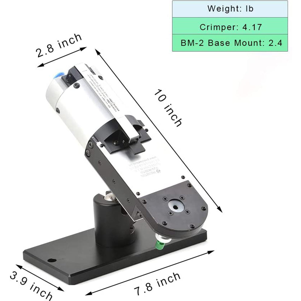 JRready ST4050 Tool Kit: YJQ-W2DTQ Pneumatic Crimper HDT-48-00 for Deutsch DT DTM DTP Connector 12#, 16#, 20# Solid Contacts 12-22 AWG