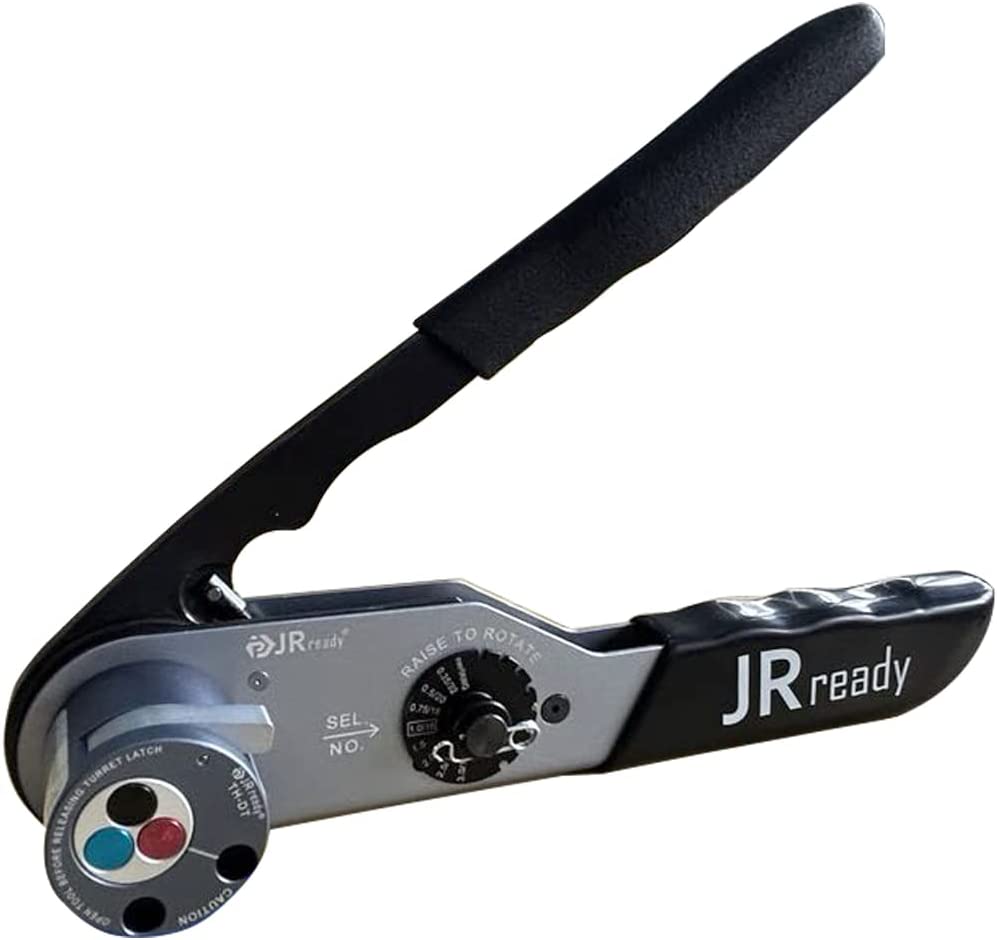 JRready ST2158 KIT: JRD-DT2 Deutsch Crimper with TH-DT Turret Style Positioner for Deutsch Solid Barrel Contact 12 16 20 Deutsch DT, DTM, DTP Connectors, 12-22AWG