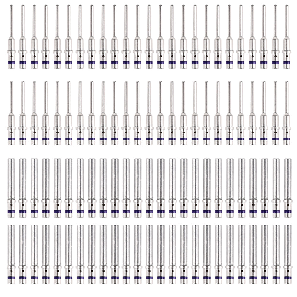 JRready ST6295 50 Pairs Size 20 Purple Stripe Solid Contacts Male Pin 0460-010-20141 Female Socket 0462-005-20141 for DTM Strike HDP20 HD30 DRB DRC Series Connectors,16-22AWG,7.5A