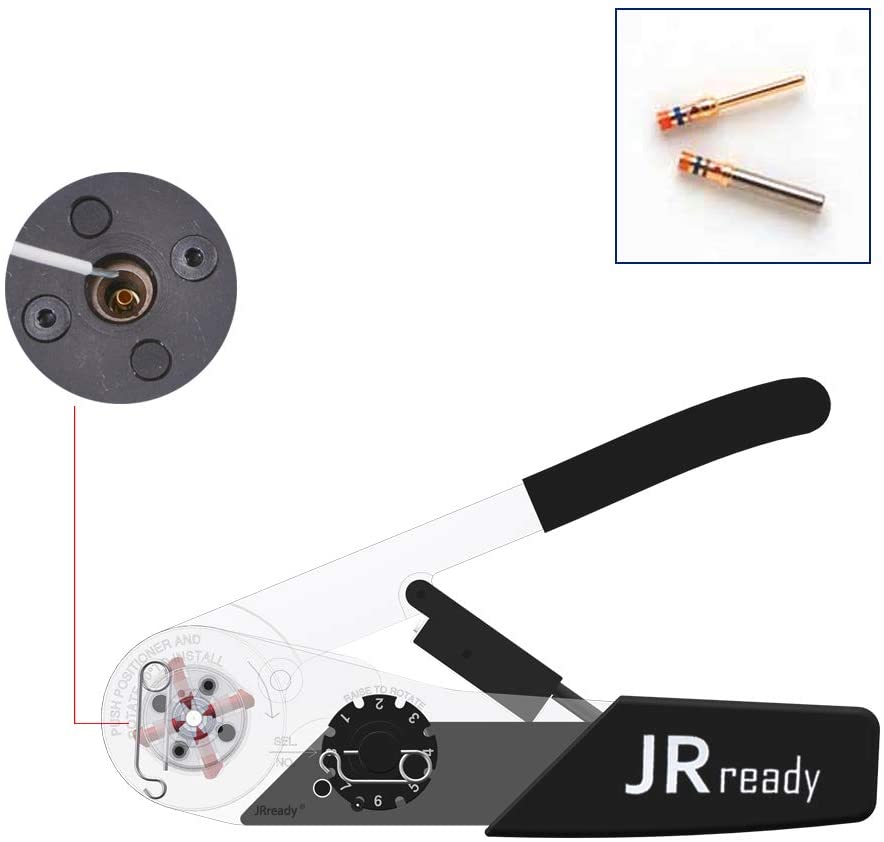 JRready YJQ-W7A M22520/7-01 Aviation Wire Crimp Tool 16-28AWG (1.32-0.08mm²)