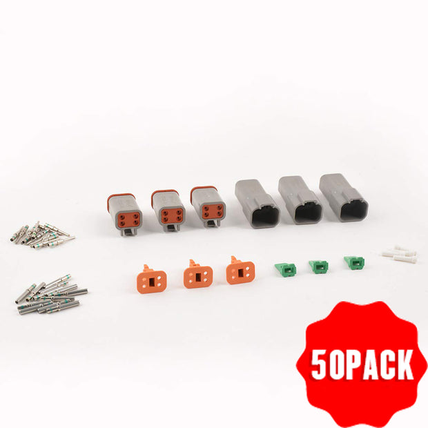 50 pack 4Pin DT connector kit(A set of three pairs）