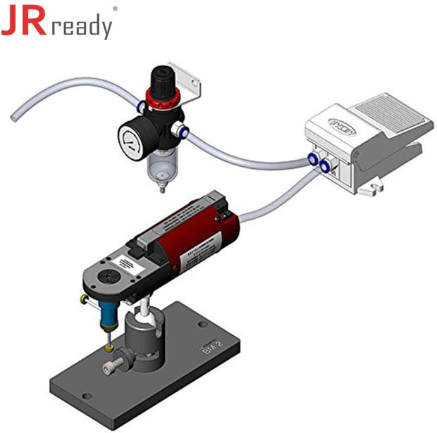 JRready ST4010 Pneumatic Crimp Tool Kit: YJQ-W1Q M22520/2-01 Pneumatic Crimp Tool & SK2/2 Adjustable Positioner 20-32AWG