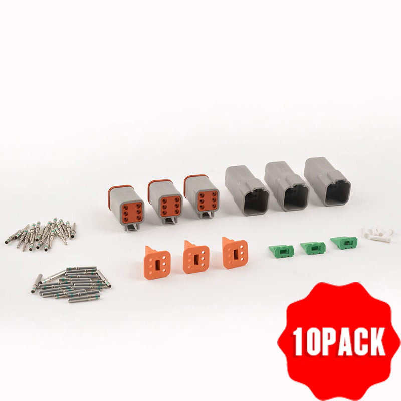 10 pack 6pin DT connector(a pack of  three pairs)