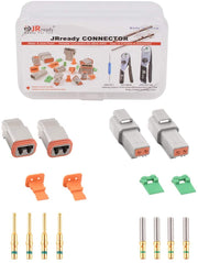 JRready ST6152 2 Pin Connector Kit with Gold-plated 16# Solid Contacts 0460-215-1631 Pins & 0462-209-1631 Sockets
