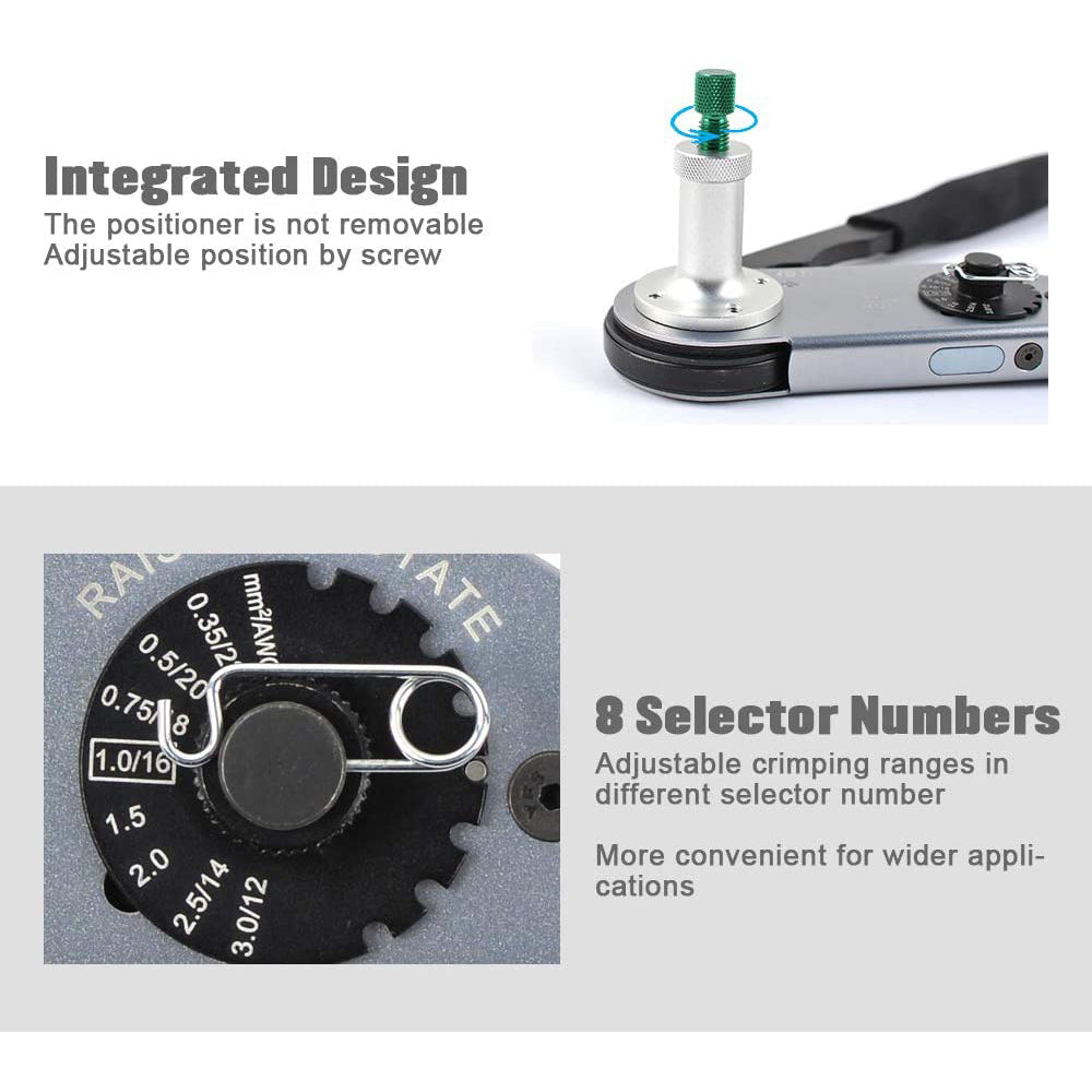 JRready JRD-HDT-48 (Deutsch HDT-48-00) Crimping Tool  for 12#,16#,20# Solid Contacts in DT DTM DTP Connectors 12-22AWG