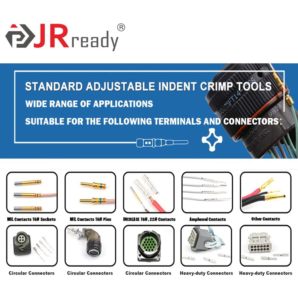 JRready JST1515: JRD-ASF1 (M22520/1-01) Wire Crimper 12-26 AWG,TH163 TH4 TH1A Turret Head & UH2-5 Adjustable Positioner+G125 Gage for Crimping Electrical Connectors